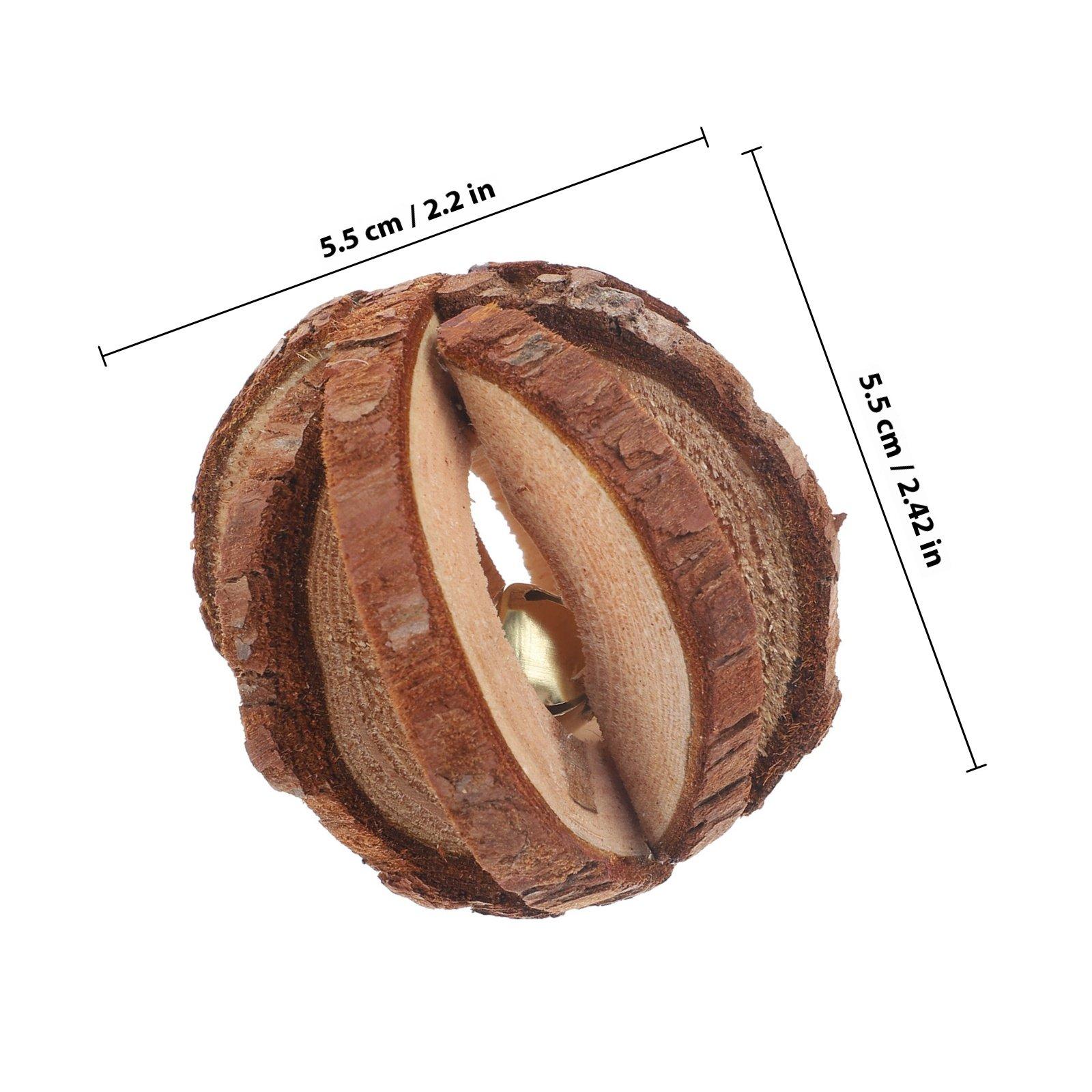 

Natural Wooden Hamster Rabbit Chew Plaything Durable Teeth Grinding Fun Small Animal Molar Accessory Hamster Chew світло-коричневого кольору