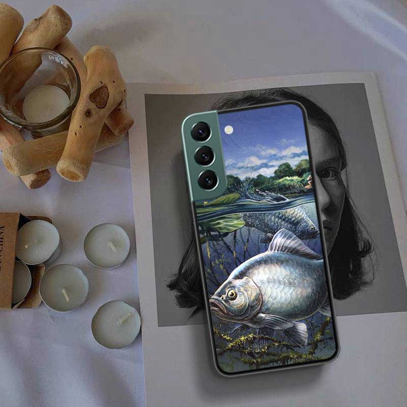 Carp Fishing Fish Phone Case For Samsung A15 A25 A35 A55 Galaxy A70S A50S A30S A30 A40 A71 A51 A41 A31 A21 A11 A01 A20S A10S A20
