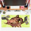 Funny Pig Knight meme Mouse Pad For Office Gaming And Keyboards NonSlip Large Waterproof