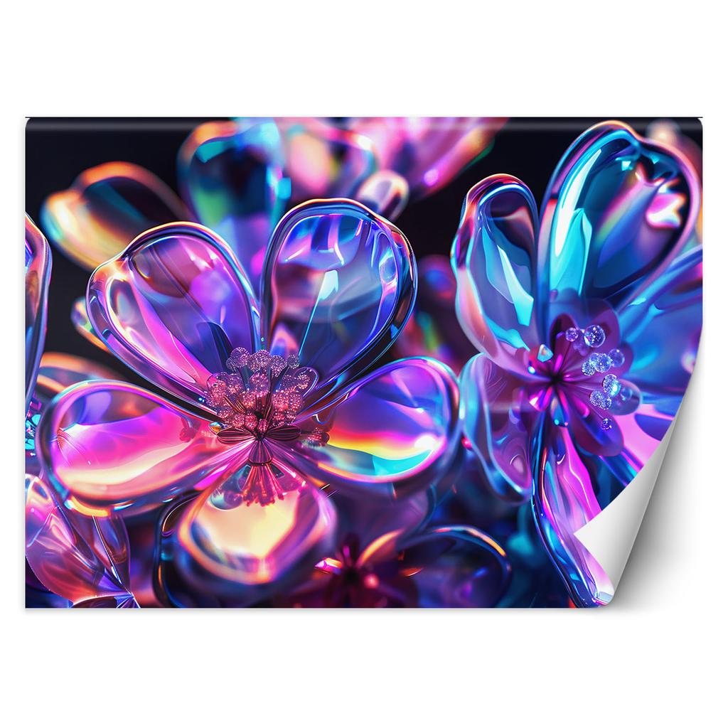 Wallpaper Colorful Glass Flowers - Bouquet