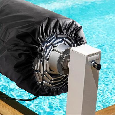 Schwimmbad Solar-Rollabdeckung Staubdicht Wasserdicht 16-24 Fuß Breite Pool Solar-Schutzdecke Rollabdeckung mit Klettverschluss,