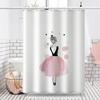 Shower Curtains 180Cm White Girl Cartoon Cute Water Resistant Bathroom Curtain Polyester Fabric Kawaii For Women 71 Inches Daily