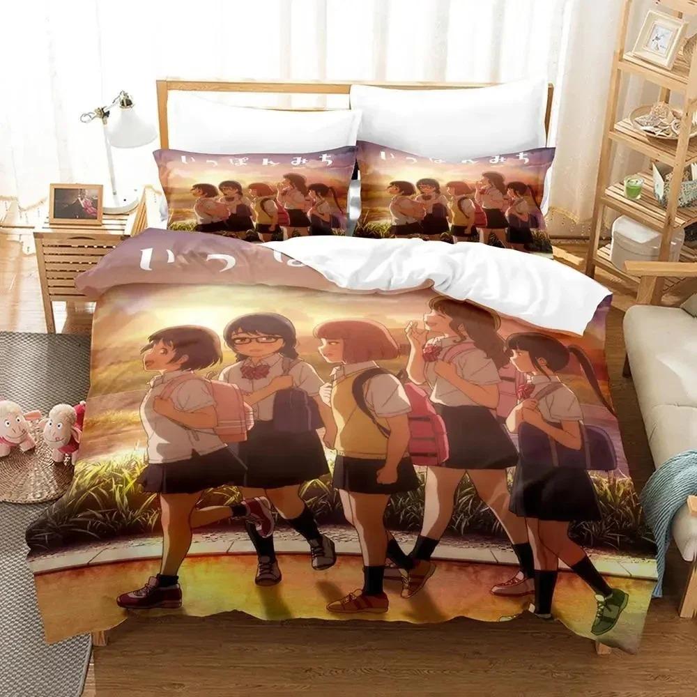3D Anime Ippon Again Bettwäsche-Set Bettbezug Bett-Set Steppdecke Kissenbezug Bettdecke King Queen Größe Jungen Erwachsene Bettwäsche-Set