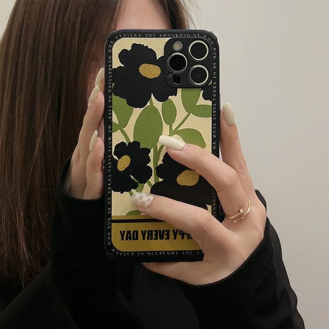 

Силиконовый чехол из мягкой кожи с 3d милыми цветочными перьями и утиной решеткой для телефона Iphone 13 Pro Max 12 Mini 11 Promax 7 8 Plus Xsmax X Xr for iphone 11PRO