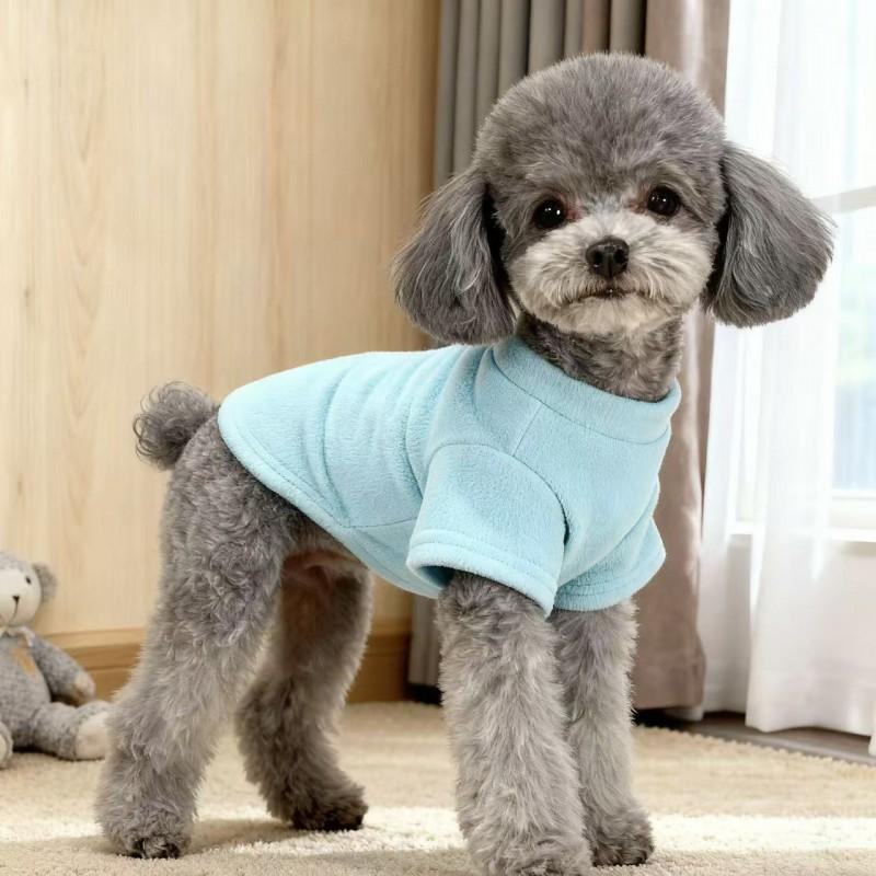 Warm Fleece Pet Vest Small Dogs Cats Winter Thick Cozy Outfit Teddy Bichon Schnauzer
