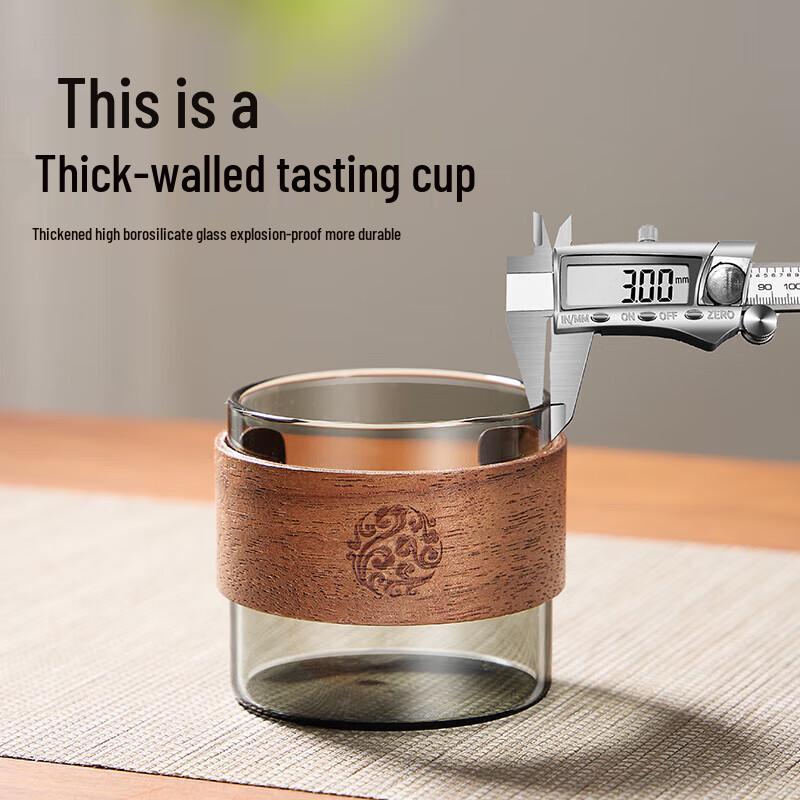 6-Piece Heat-Resistant Borosilicate Glass Teacup Set