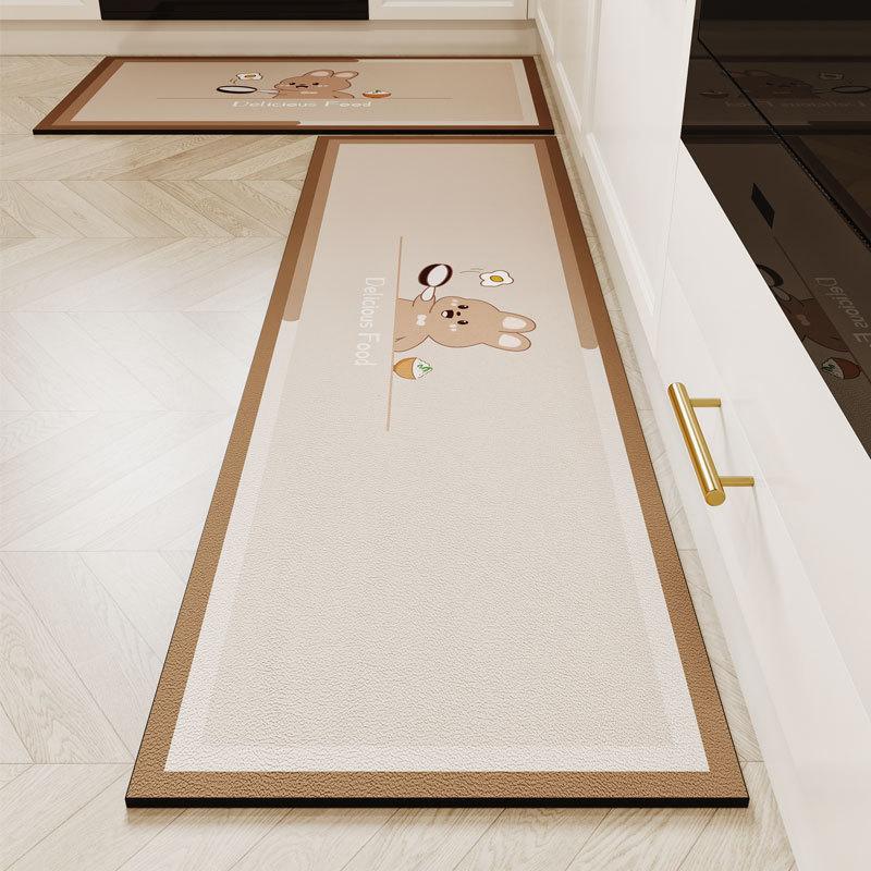 

VIKAMA Diatomaceous Earth Water-absorbent Mats Kitchen Floor Mats Non-slip Anti-oil Wipe Washable Bathroom Mats home decor 40X60CM(1.3X2FT