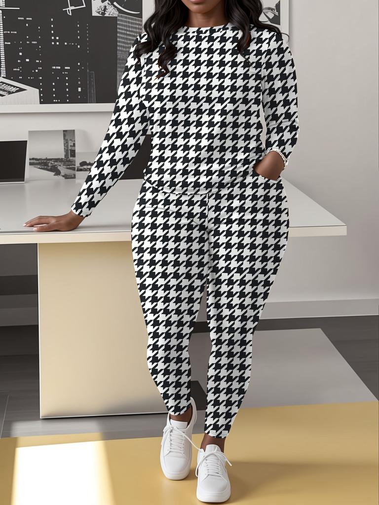 Fashion Autumn Women's Yoga Trousers Long-sleeved Top Casual Two-piece Set Versatile and Comfortable Two-piece Set