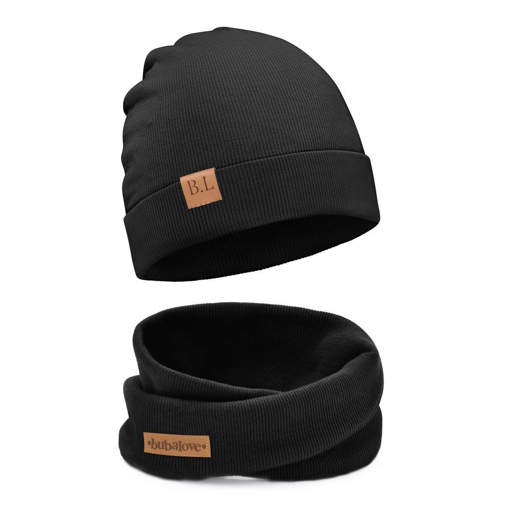 Czapka i komin - BL Czapka i komin - BL - czarny r.1