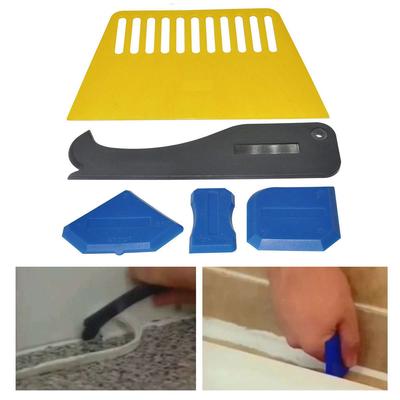 5pcs Plastic Sealant Spreader Spatula Scraper Cement Caulk Removal Tools Set New