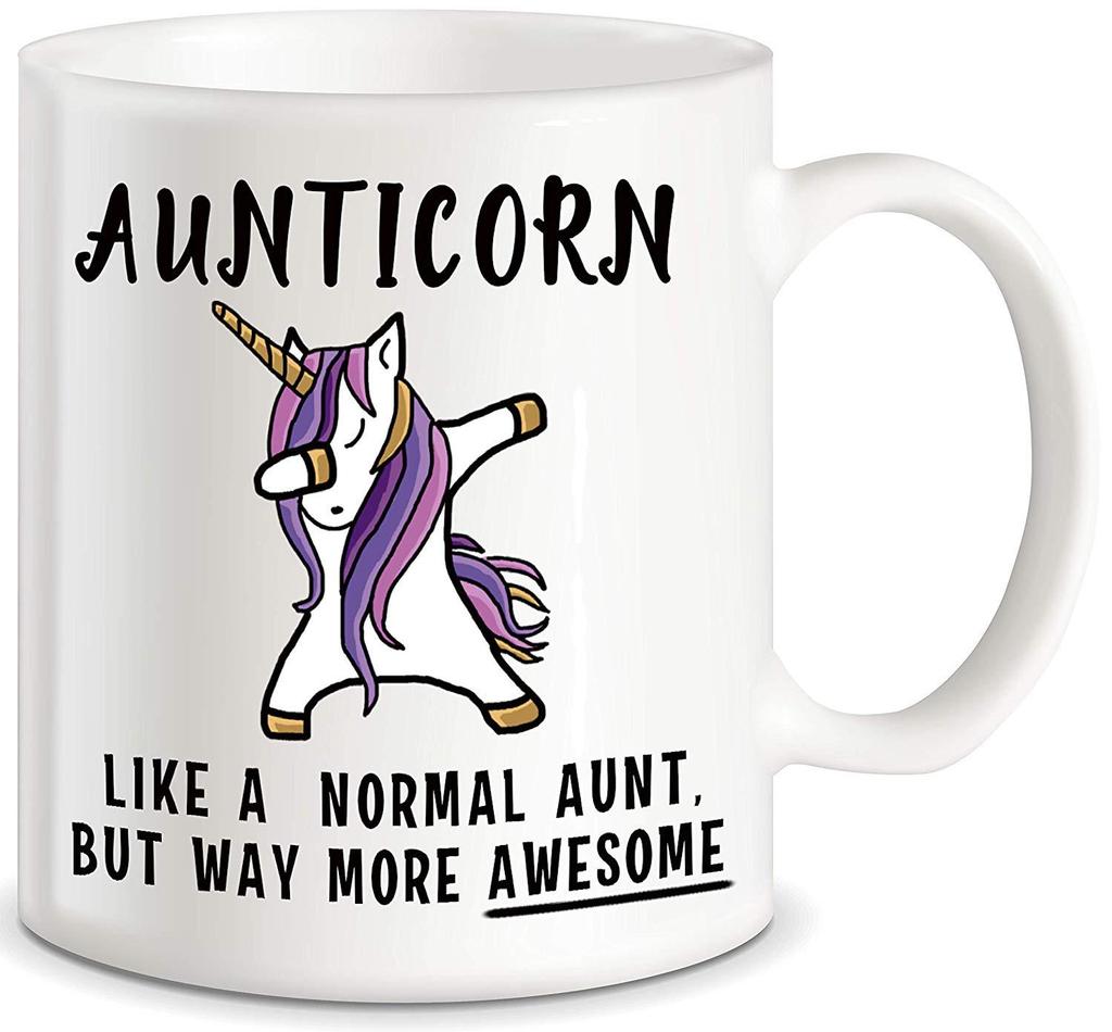 New Unicorn Aunticorn Ceramic Coffee Mug Water Cup Aunt Foreign Trade Unicorn Mug
