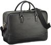 Bercute Black Men's Business Bag, Briefcase, Tote, Shoulder Bag, Lightweight, Large Capacity, Fits B4 and A4 Documents, Solid Color, 2-Way, Commuter