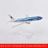 1/400 Scale16cm Malaysia Aeroplane Model Boeing 777 Plane Aircraft Model Airplane Diecast Metal Planes