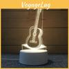 Gitara Joga Muzyka Lampka Nocna 3D Kreatywna Lampa Biurkowa Akrylowy Klosz Styl Europejski Zasilanie USB