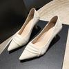 Ladies Summer New high heels Casual shallow mouth pointed Shoes Versatile elegant work shoes Fashion comfortable Women's pumps