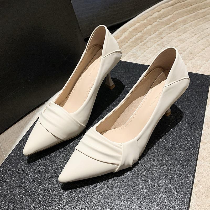 Ladies Summer New high heels Casual shallow mouth pointed Shoes Versatile elegant work shoes Fashion comfortable Women's pumps