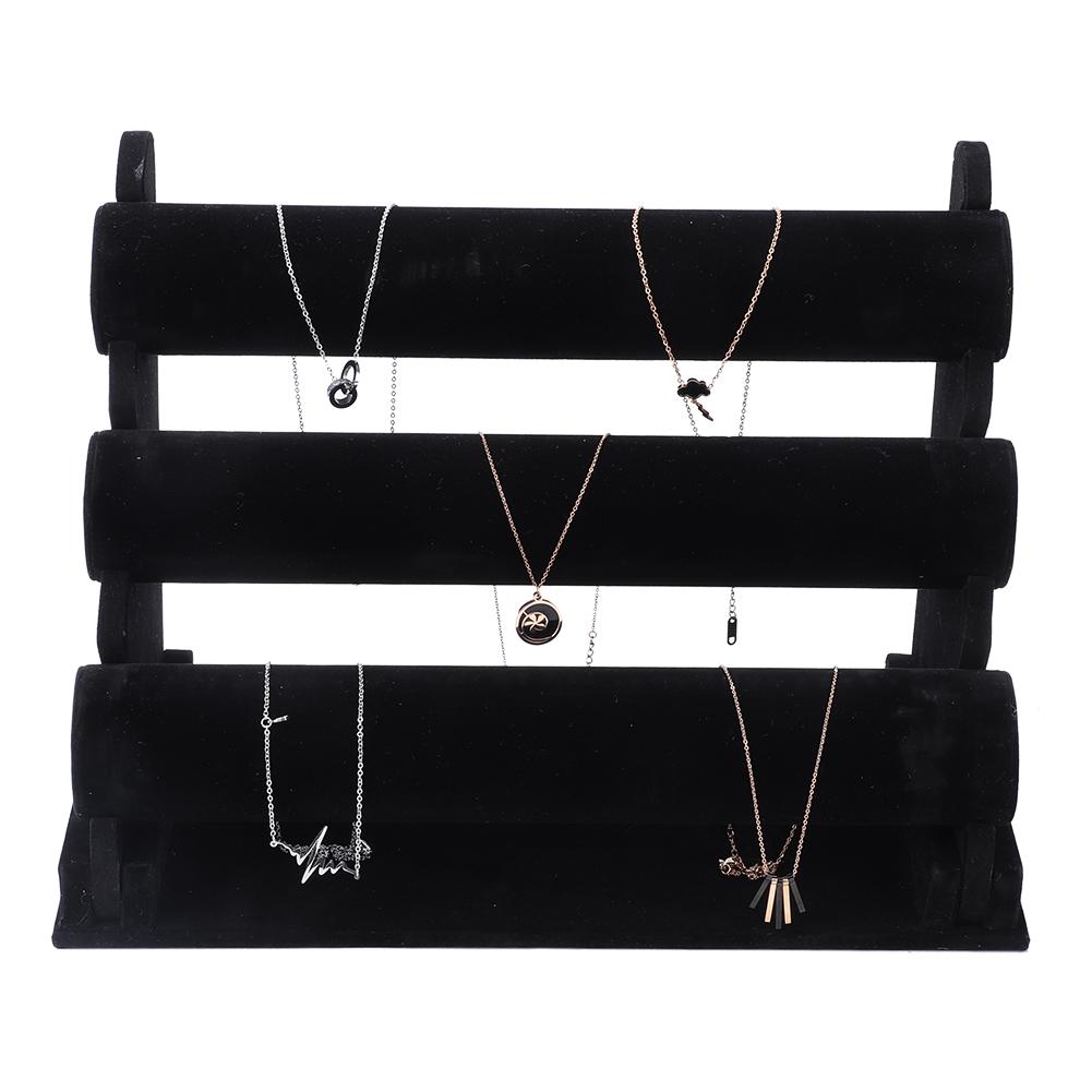 3 Tier Watch Bracelet Bangle Display Stand Holder Jewelry Storage Organizer (Velet)