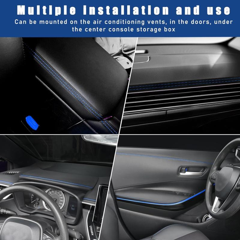 Car Interior DIY Strips PU Leather Woven Trim Strips Car Protection Stickers for Door Dashboard Stickers Car Decoration