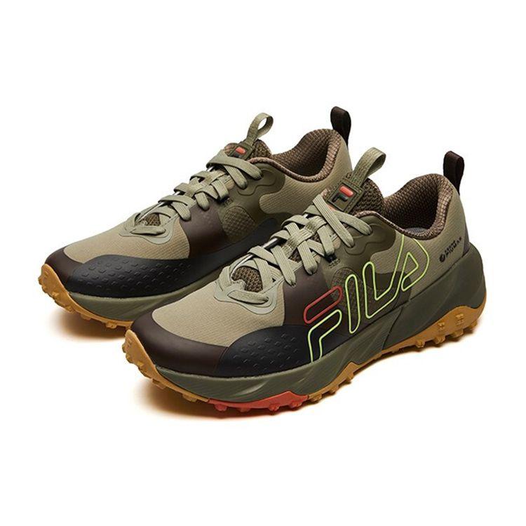 FILA Athletics Comfortable Fabric Low-Top Marathon Running Shoes Men sneaker Green A12M112206FVT