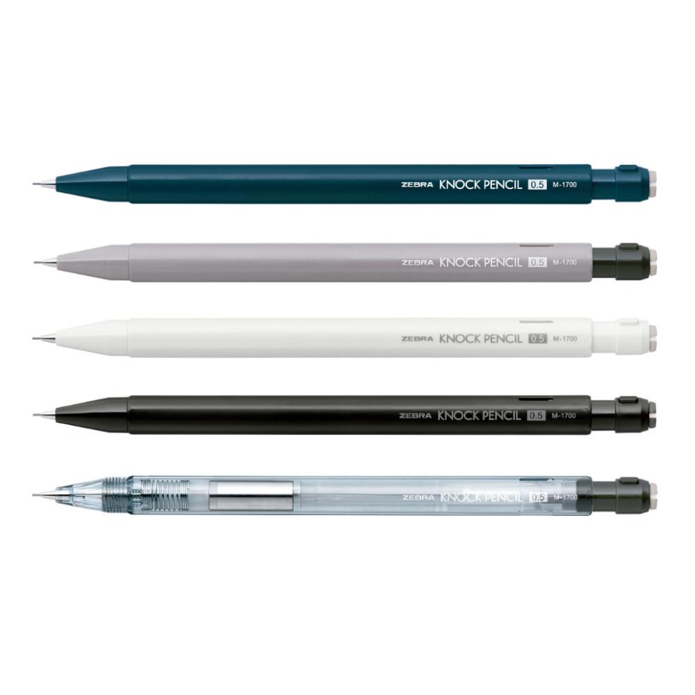 Zebra Mechanical Pencil Knock Pencil M1700 Navy Gray  White  Black  Transparent 05mm