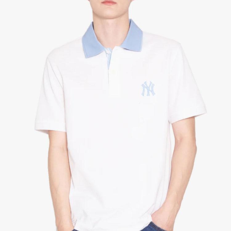 New MLB Basic Logo Los Angeles Dodgers Polo Shirt Men's White 3LPQM2023-50WHS