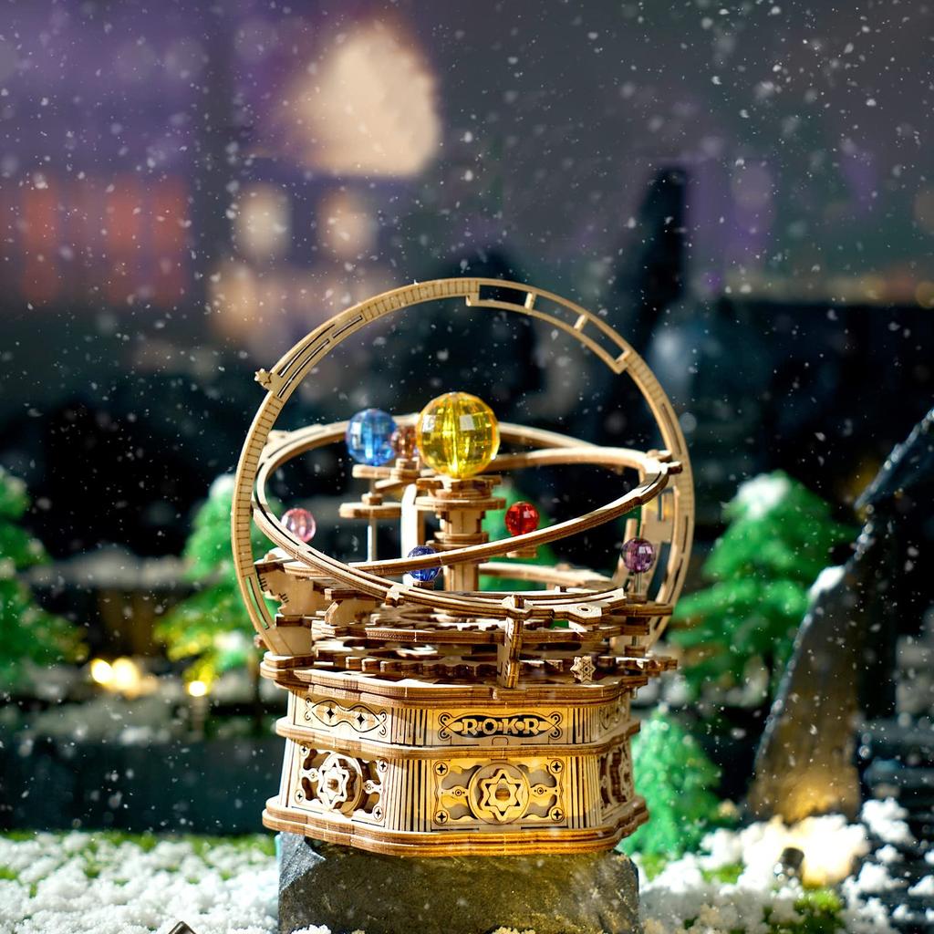 Robotime 3D fa puzzle 3D puzzle játék barkácsolt zenedoboz modellkészlet mechanikus kirakós kézműves oktatási játék fiúknak lányoknak felnőtteknek óvodai ajándék újévi