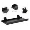 1/2 Metal Wall-mounted Slat Shelves For Wall-mounted Storage And Display At Home Wall Mounted Slat Shelf Black 25*12.5*3.5cm