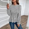 Women's Fashion Casual Spring Autumn Leopard Print Long Sleeve Blouses & Shirts
