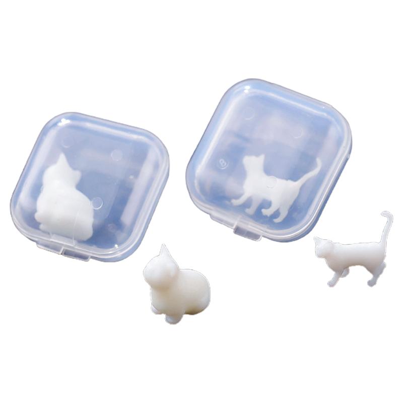 3D Diy Crystal Epoxy Material Filling Enclosed Simulation for Cat Model Micro Landscape Sitting for Cat Material Accesso