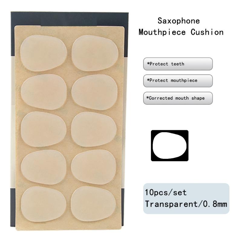Packung mit 10 Silikon-Saxophon- und Klarinetten-Mundstückabdeckungen Set Mundstückpolster Pad zur Verbesserung des Spielkomforts