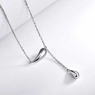 Women's Daily Cold Double Waterdrop Chain Necklace