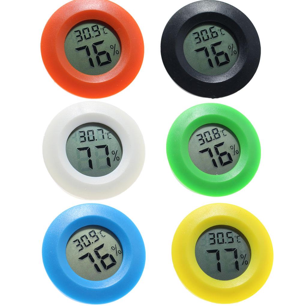 Round Thermometer Wireless Electronic Station Digital Hygrometer Operated Outdoor Camping Temperature Living
