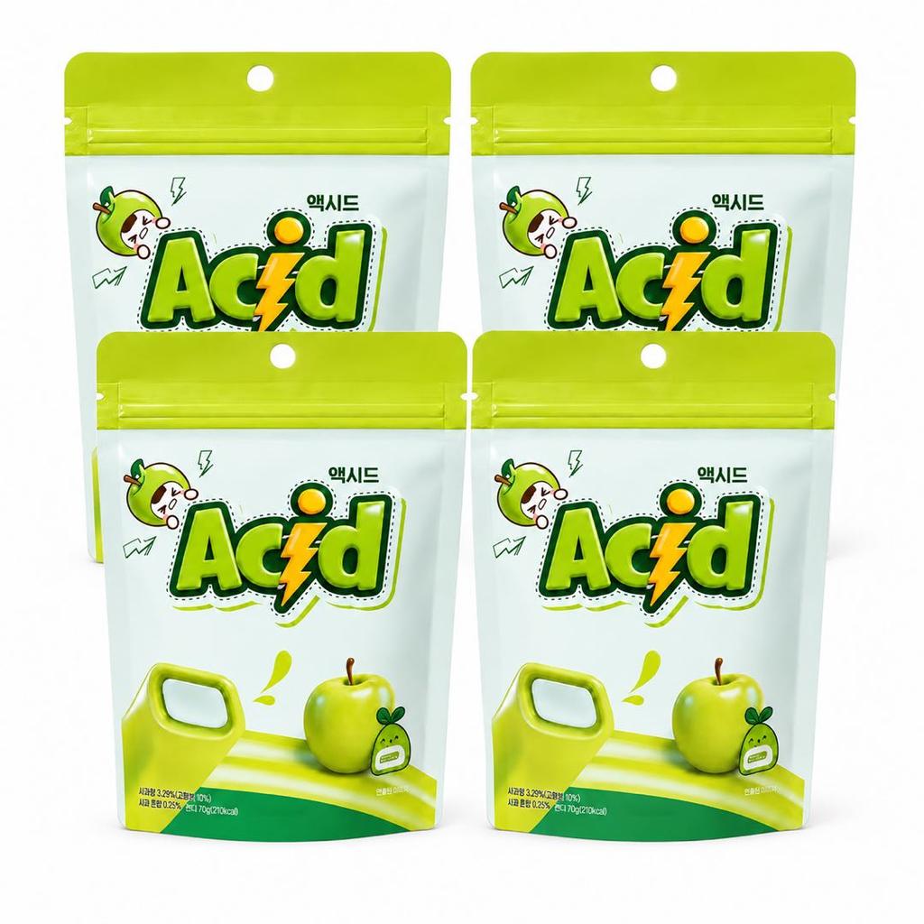 YEM Apfel-Geschmack Würfel gefüllte Gummibonbons 70g