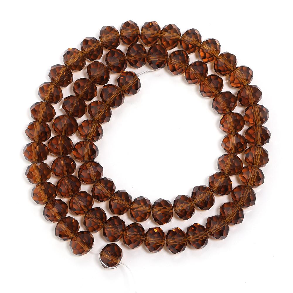 3 4 6 8 10mm Deep Brown Faceted Crystal Beads Glass Beads Loose Spacer Bead For Jewelry Making DIY Bracelet Necklace Accessories