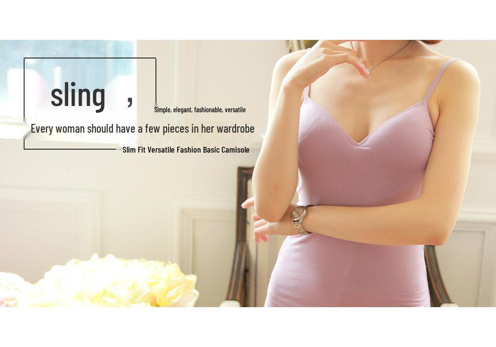 Plus-Size Women's Backless V-Neck Modal Camisole with Built-in Bra for Yoga