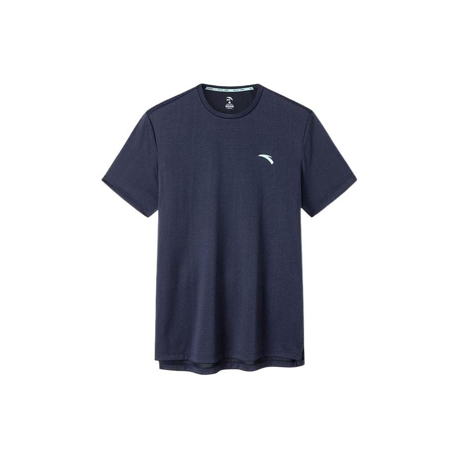 

Мужская дышащая футболка для бега Anta Solid, темно-синяя 952227130-3