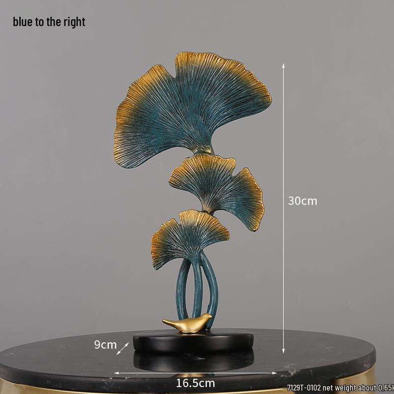 Modern Luxury Living Room TV & Wine Cabinet with Ginkgo Leaf Decor