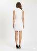 White Women's Genuine Real Lambskin Leather Stylish Party Dress Casual Wear Handmade