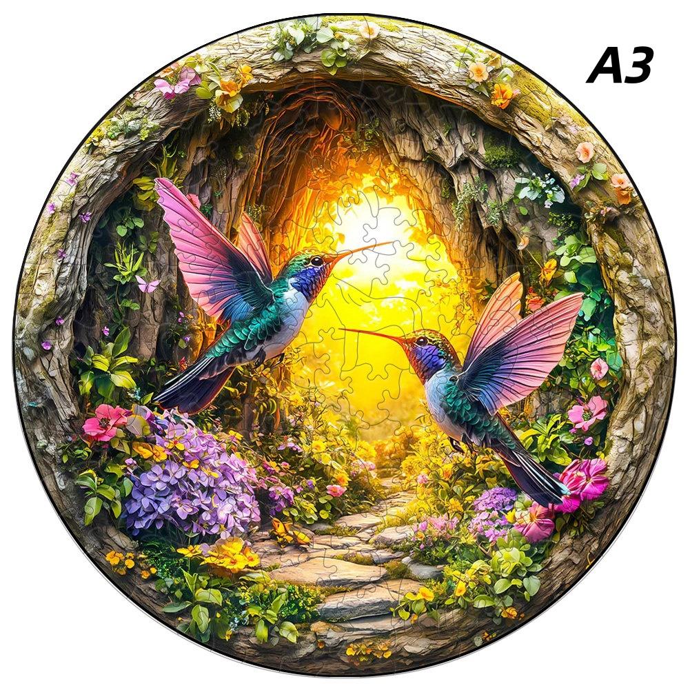 Non-Toxic Aurora Christmas Eve Wooden Jigsaw Puzzle Wood Jigsaw For Adult Kids Round Landscape Exclusive Design Festival Gift Toys