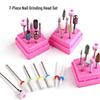 7-Piece Ceramic Nail Grinder Set for Removing Gel Polish and Cuticles