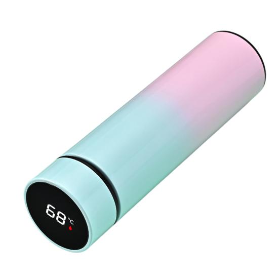 500ML Vacuum Flask LED Temperature Display Keep Warm/Cold Stainless Steel Gradient Smart Insulated Water Bottle for School