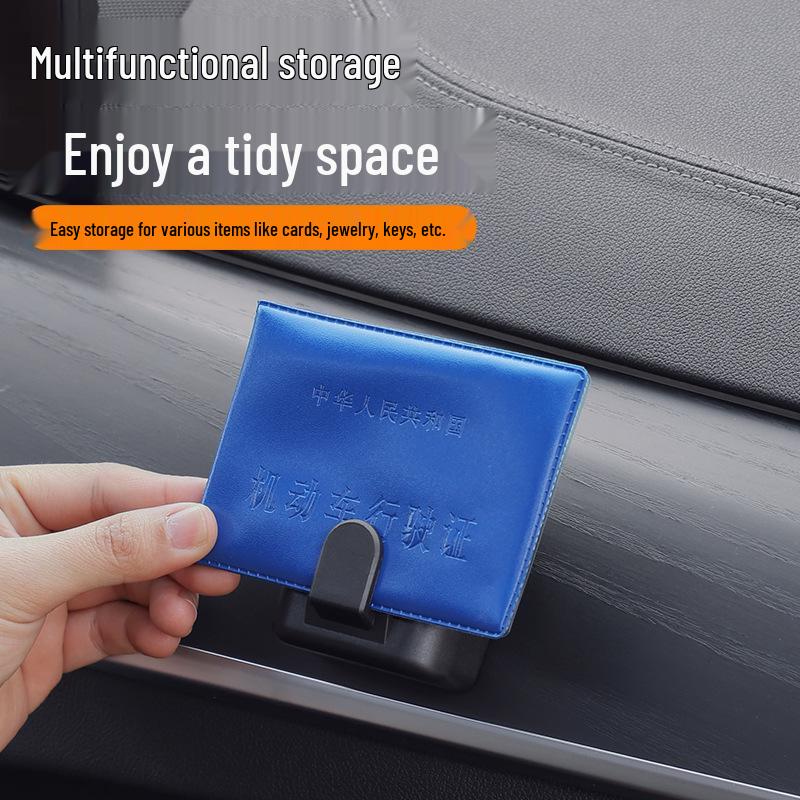 Multi-Functional Car Console Storage Box: Key, Remote, Card Holder & Hook