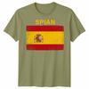 Spain Spanish Day Unisex T Shirts Grunge Flag Country Gift Football Novelty