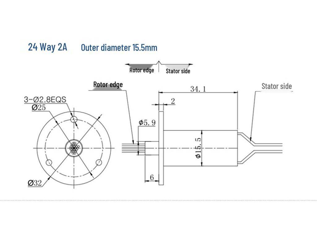 Miniature Slip Ring: 360° Rotating Conductive Connector