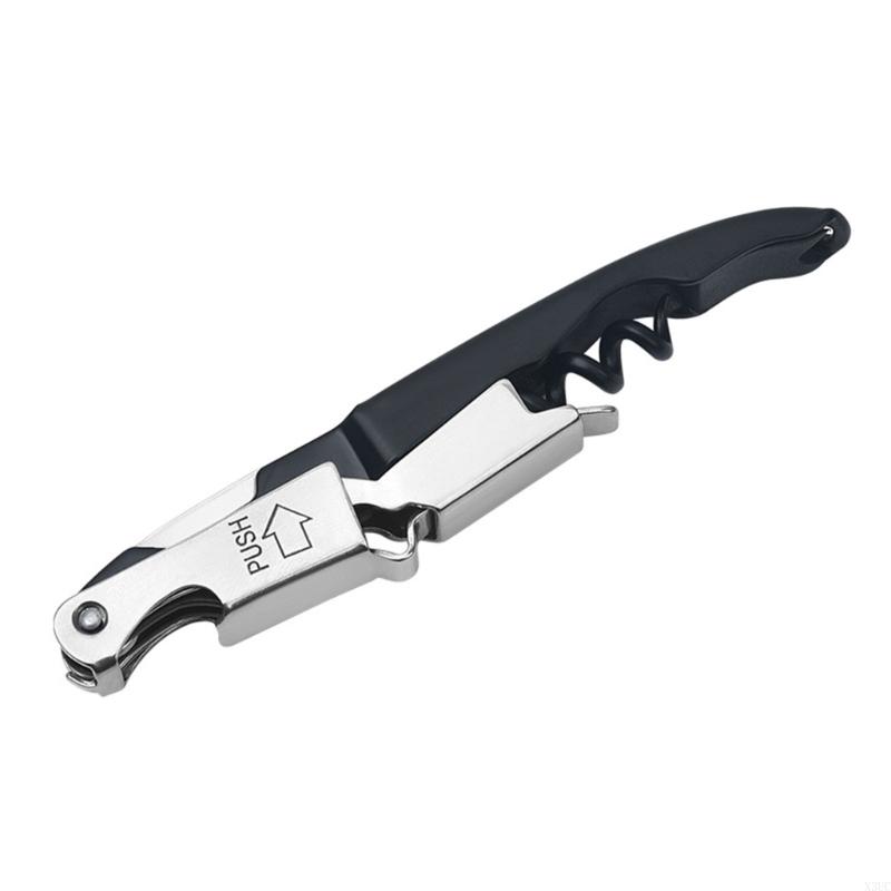 

Professional Grades Stainless Steel Beer Bottles Opener With Wine Opener Ergonomic Kitchen Gadget Essential X3UC чёрный