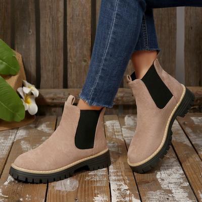 Martin Boots 2025 New Round Head Fashion Leather Boots Matte Chelsea Boots Foreign Trade Casual Versatile Women's Boots