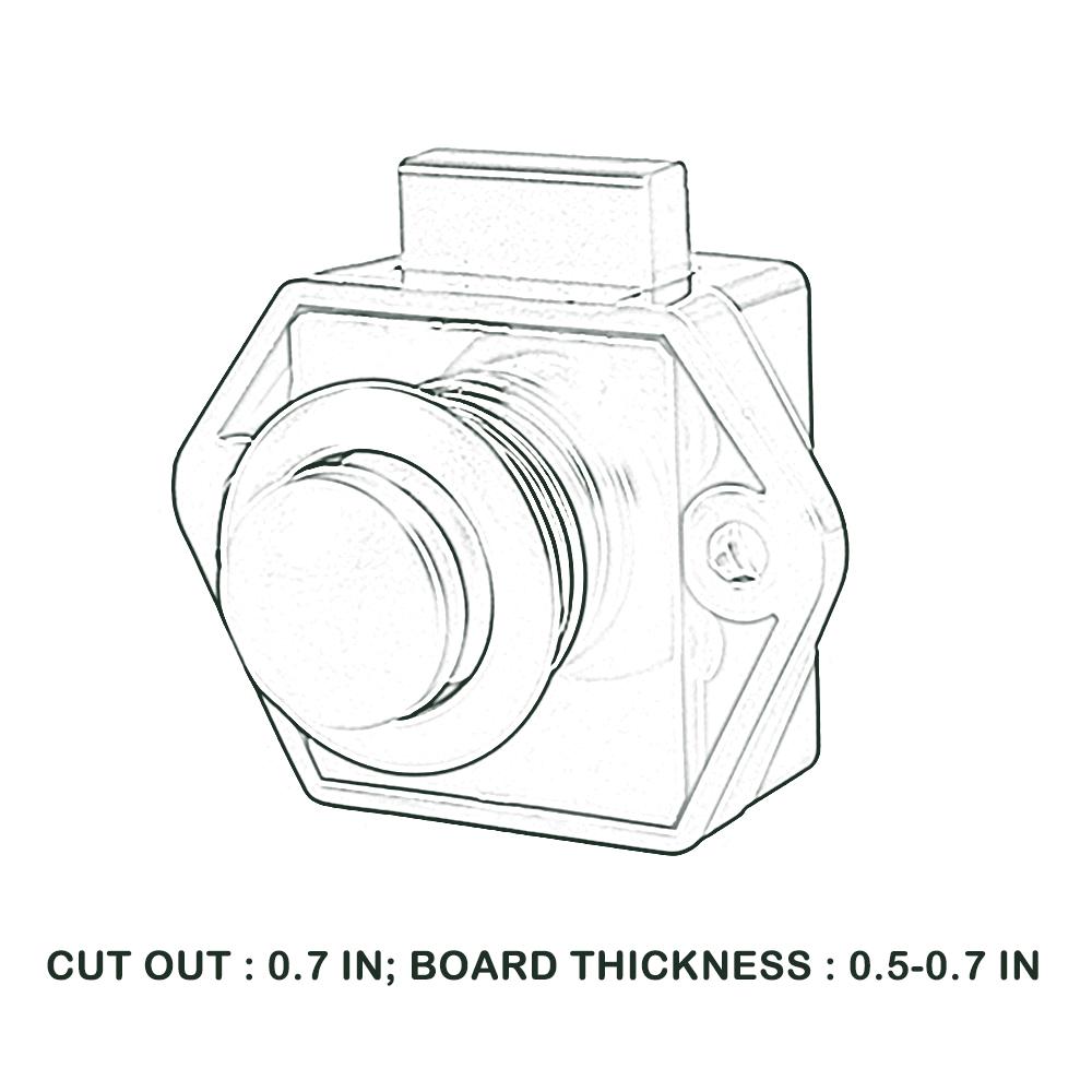 5PCS Camper Car Push Lock Diameter 20mm RV Caravan Boat Motor Home Cabinet Drawer Latch Button Locks Furniture Hardware dropship