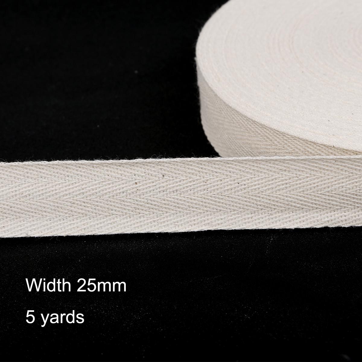 

5 ярдів/лот 100% бавовняна стрічка Hserring Bone Стрічка ручної роботи Весільні різдвяні прикраси Швейна тканина 25mm вершковий