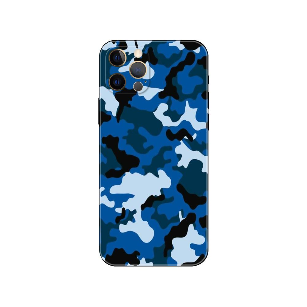 Czarne etui kamuflażowe na telefon dla iphone 5 5s 2020se 6 6s 7 8 plus x 10 XR XS 11 12 13 mini pro MAX czarne etui tylne z TPU