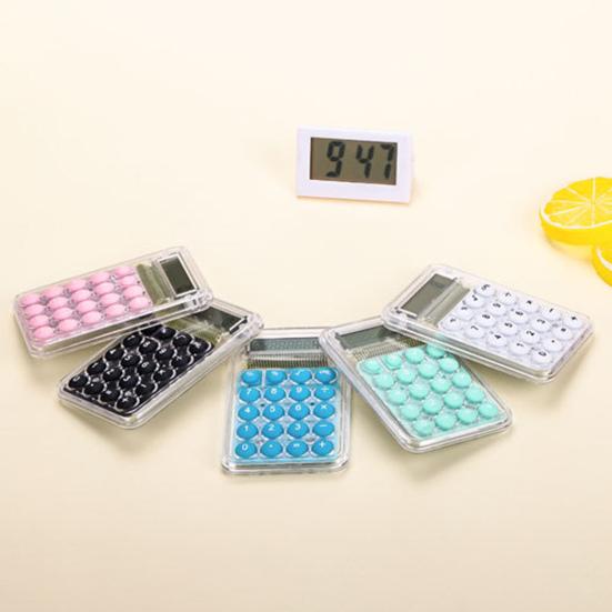 Student Calculator LCD Display Large Screen Silicone Buttons Battery Powered 8-digit Handheld Study Electronic Calculator School Supplies